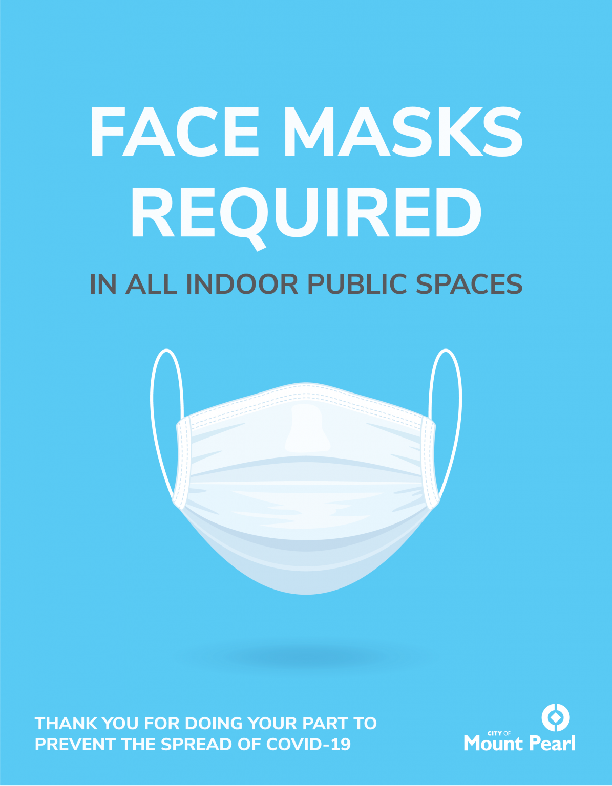 ReIntroduced Mandatory Mask Requirement Mount Pearl