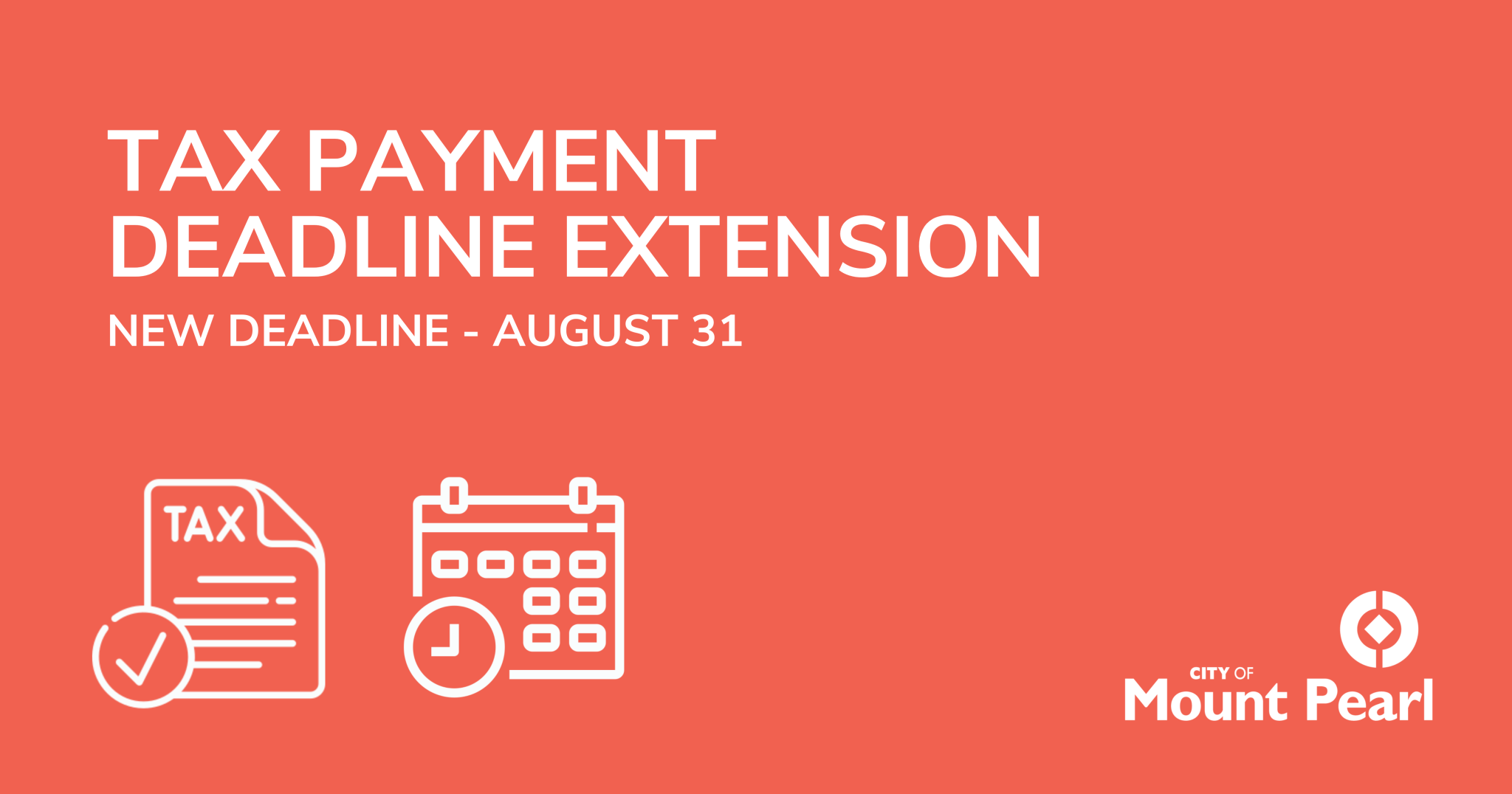 Tax Payment Deadline Extension Mount Pearl